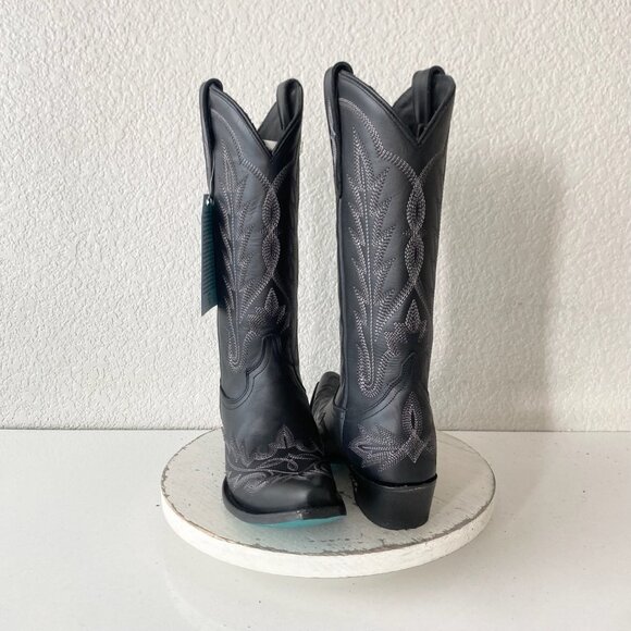 Lane boots Shoes - Lane LEXINGTON Womens Cowboy Boots 7.5 Black Leather Western Cowgirl Mid Calf